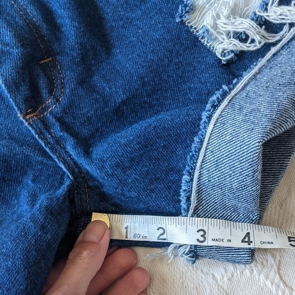 Vintage Rustler High Rise Distressed Cut-off Denim Shorts 27 - Picture 8 of 10